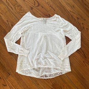 Anthropologie Yellow Bird Knit Sweater Cream Medium